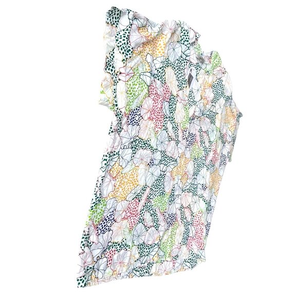 Jodifil Swimsuit Cover Up Medium NWT Dot Flowers Semi Sheer Beach Cruise Islands - Picture 8 of 11